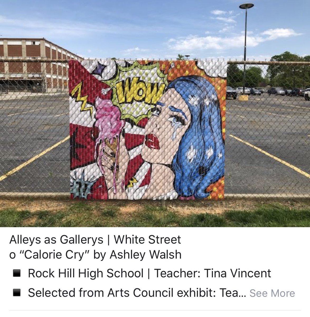 gwatavincent's tweet photo. RHHS artwork selected for fence display on White Street. https://t.co/qozDtluppA