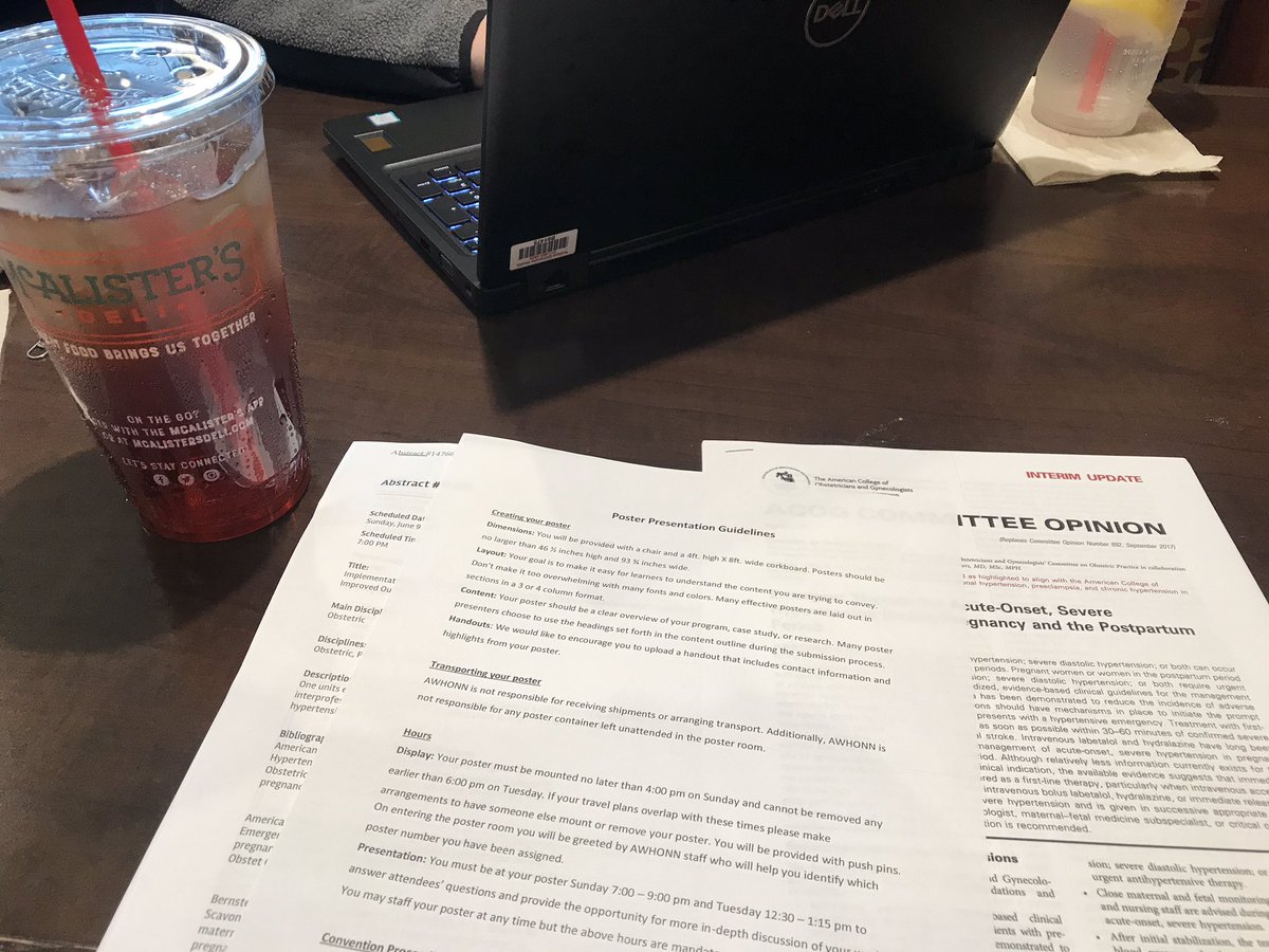 Putting together a poster presentation for <a href="/AWHONN/">AWHONN</a> 2019 convention ✅ work wife ✅ QI ✅ Improved maternal outcomes ✅ McAllister’s tea 🙌🏻 #maternalmortality #notonourwatch #interprofessionalengagement #team
