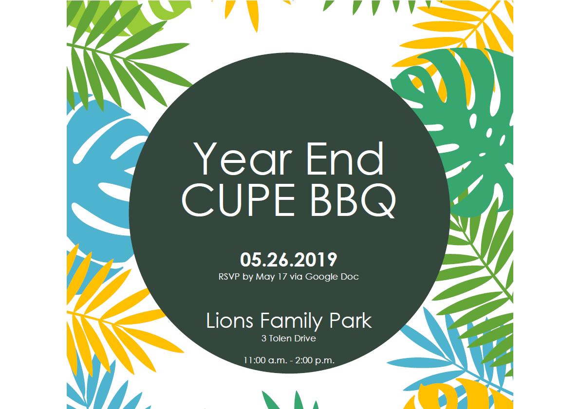 2545Cupe's tweet photo. Year End BBQ, a sign up sheet will be shared soon https://t.co/GnH9uSo2SU