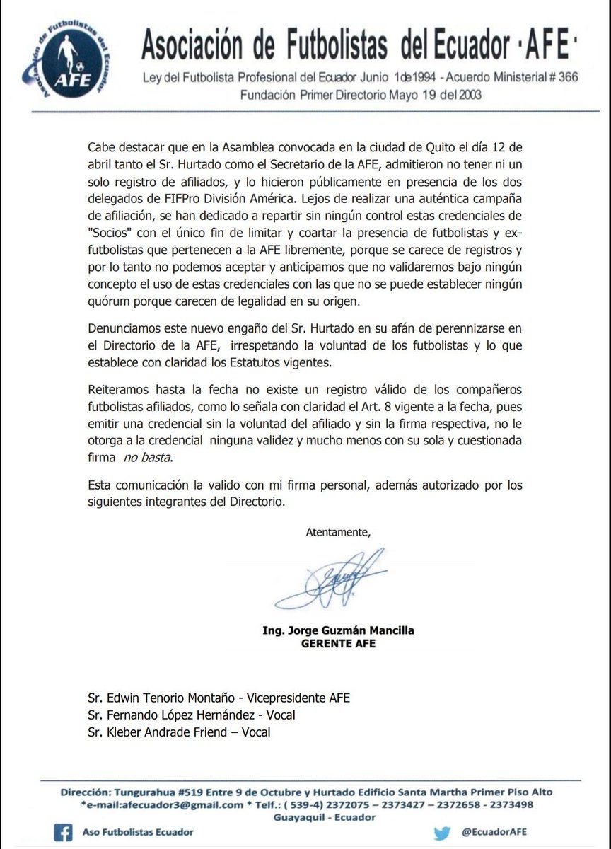 AFEcuador tweet media