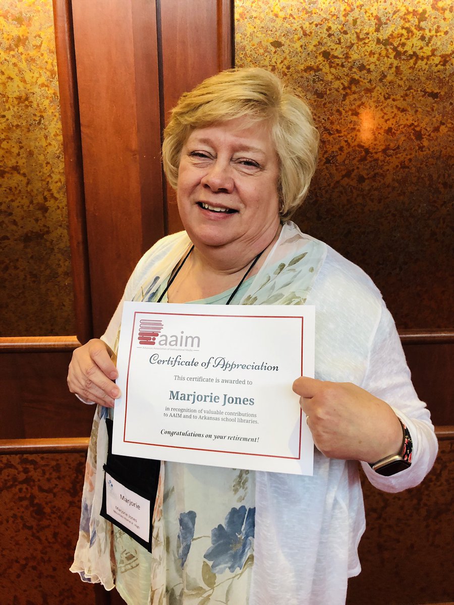 #AAIM2019 Day 2 in the books for MHPS Library Gals!  Marjie got her AAIM retirement certificate for 39 years in teaching. We are going to miss her so much!  <a href="/Dr_JakeLong/">Jake Long</a> <a href="/Marjiejj/">Marjorie Jones</a> <a href="/MelissaSteiner/">Melissa Steiner</a> <a href="/ThomasJeri/">Jeri Thomas MHK Library</a> <a href="/pmslibrary12/">PinkstonMediaCenter</a> <a href="/MHJuniorHigh/">MHJH</a> <a href="/mhhs_lib/">devona pendergrass</a>