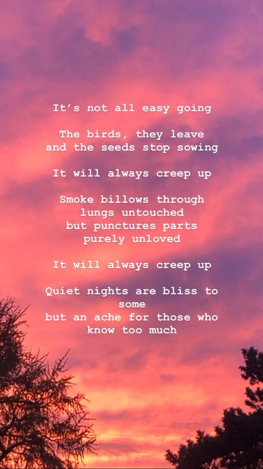 Hello, sometimes I write poems. Here are two of them https://t.co/dSTpuH84dT