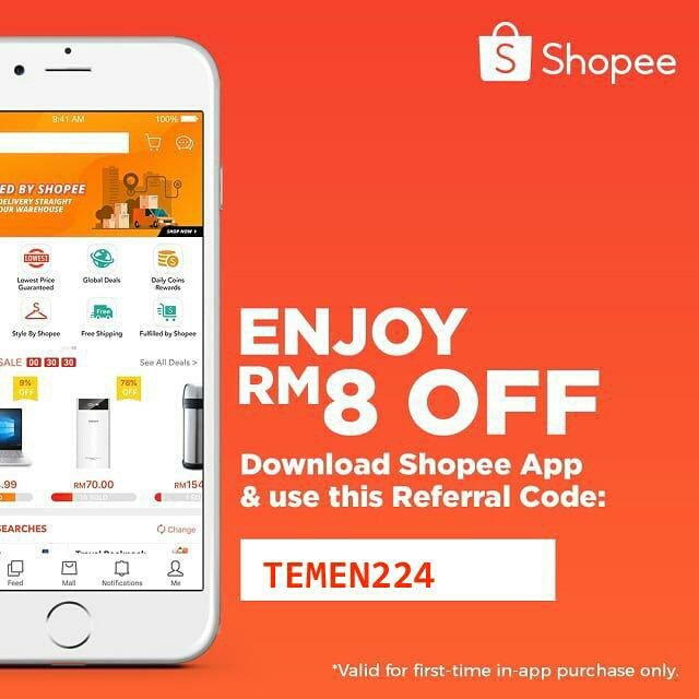 TemengKomsah's tweet photo. Use my referral code TEMEN224 to get RM8.00 off off your first purchase! Download Shopee now to enjoy free shipping and lowest price guaranteed deals! https://t.co/7eTRza7YWq https://t.co/B5KPPQkncF