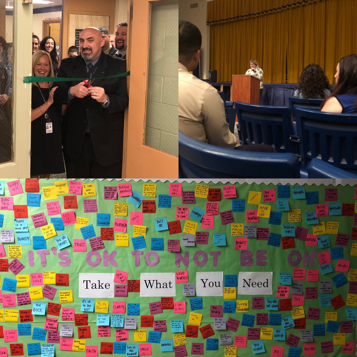 Ribbon cutting ceremony at the <a href="/HS_Belleville/">@HS_Belleville</a> Drop-In Center tonight! #BHS #BUCS #BUCNATION