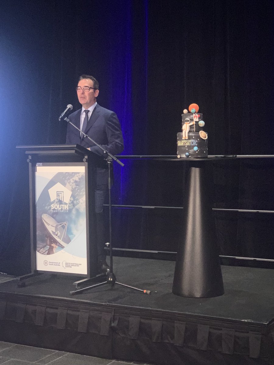 SASIC_Aus's tweet photo. It was fantastic to celebrate the success of the #SmartSatCRC bid & thank all involved with Premier @marshall_steven last night. It’s another exciting win for South Australia and the nation & will take our #space sector to the next level 💫 https://t.co/X1384syvpB
