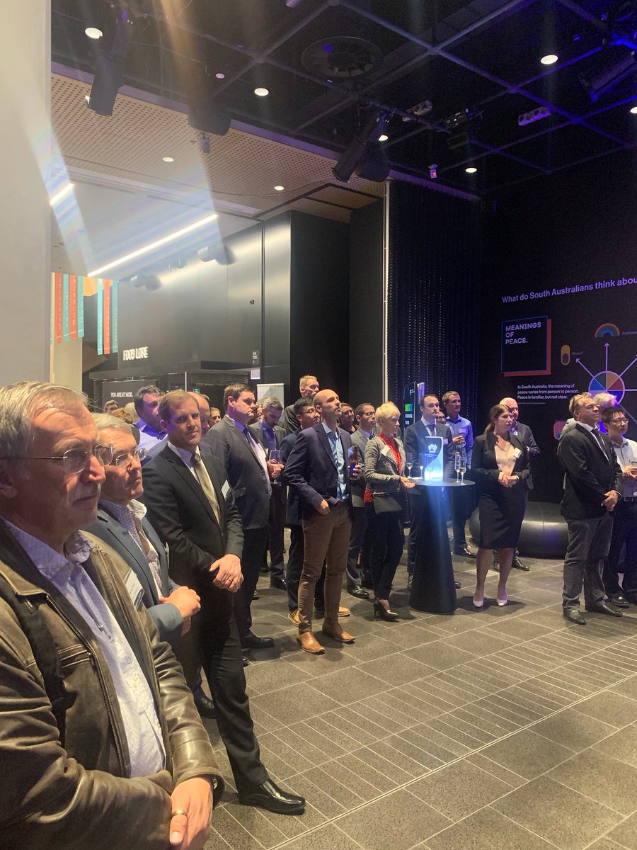 SASIC_Aus's tweet photo. It was fantastic to celebrate the success of the #SmartSatCRC bid & thank all involved with Premier @marshall_steven last night. It’s another exciting win for South Australia and the nation & will take our #space sector to the next level 💫 https://t.co/X1384syvpB