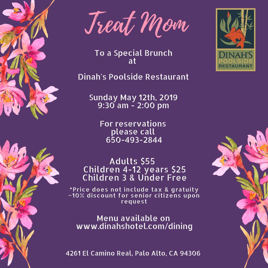 DinahHotel's tweet photo. Mother’s Day is fast approaching. Celebrate Mom with us &amp; treat her to a well deserved brunch. Click link on our bio for menu. .
.
.
.
#EscapeToDinahs #paloalto #stanford #MothersDay #LosAltos #MountainView #Spring #PaloAltoEats #PaloAltoEvents #boutiquehotels #mountainview https://t.co/sGCDJKmRc0