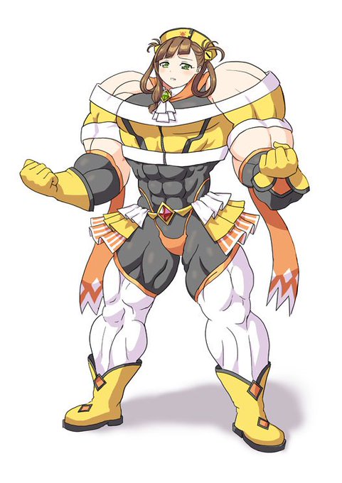 [R-18] 粟根こころ筋肉増強 #筋肉娘 #筋肉増強 #粟根こころ #まどマギ #状態変化 #ふたなり https://t.co/r3d1SaEAoh 