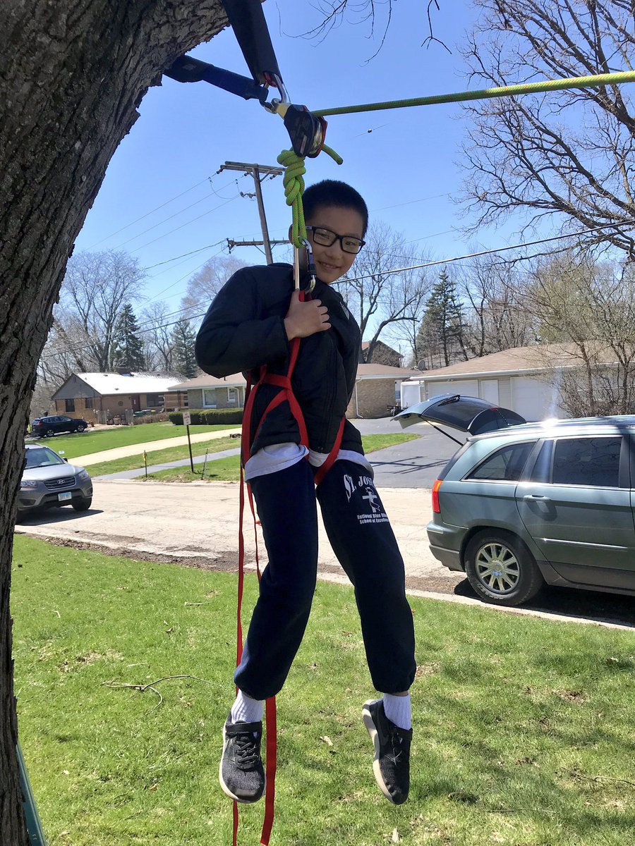 MrsHoersch's tweet photo. Science at St. Joseph School helps us soar to new heights! Thank you @resq76 for the awesome pulley demonstration! #stjoelockport https://t.co/W4SkyFCRam