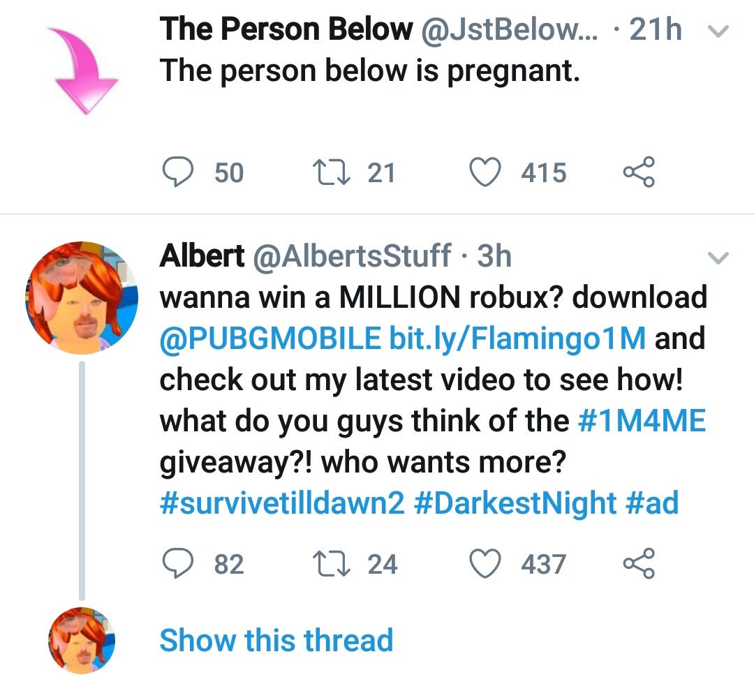 Albert On Twitter Wanna Win A Million Robux Download