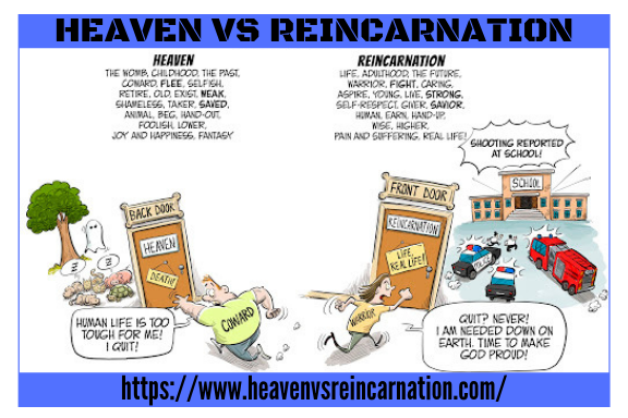 heavenvsreincar's tweet photo. #Heaven differs from #Reincarnation—Heaven is quick and good “life” for eternity! Reincarnation, just like succeeding in #life, says becoming a #God will take several lives; do we have the patience to make that a reality? To know more, visit https://t.co/3lkWtfQKvn  
#dharmabook https://t.co/YQiKOxkueN