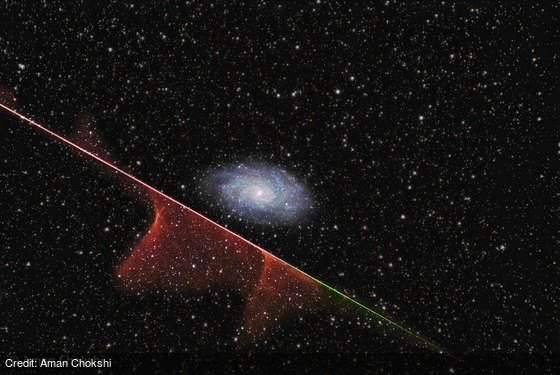 apod's tweet image. Meteor Misses Galaxy: apod.nasa.gov/apod/ap190430.… by Aman Chokshi