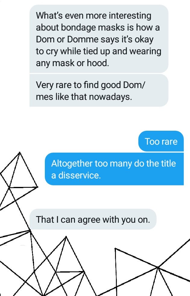 Kinkster_Truth's tweet photo. Why on Earth would this •not• be okay? So disappointing! 😞
#OverheardInDM #BDSM https://t.co/VBpKVDxMC7