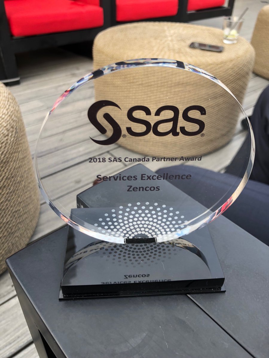 dseptoff's tweet photo. Services Excellence ⁦@SASCanada⁩ Partner Award!!
#SASGF ⁦@zencos⁩ https://t.co/oUslUxySJJ