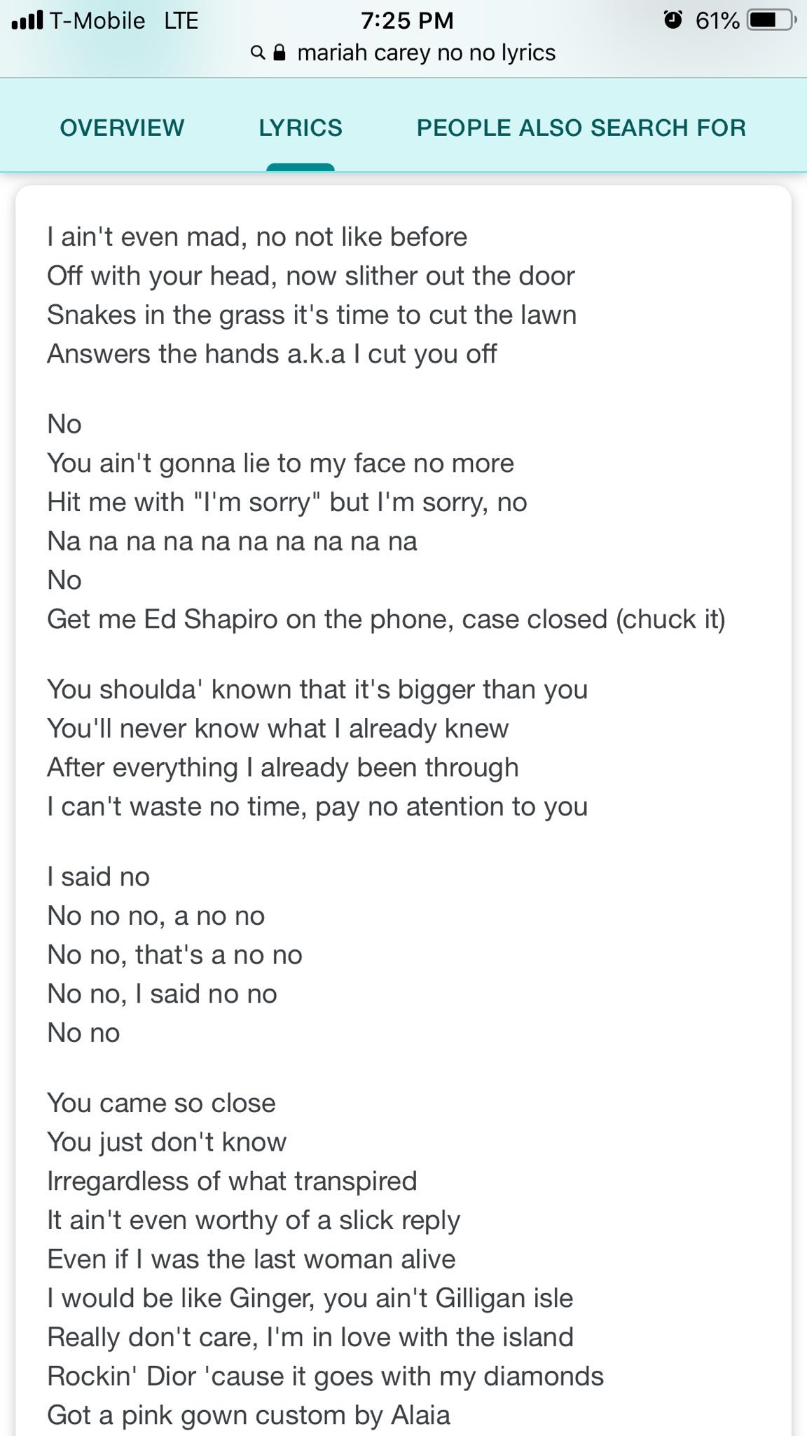 Over It on X: @inzane2112 @mariahgodly @ShannonSharpe Bull shit! Here are  the song lyrics. cult45 are liars just like their grand wizard trump! I'm  positive this song is about her ex-Nick Cannon!