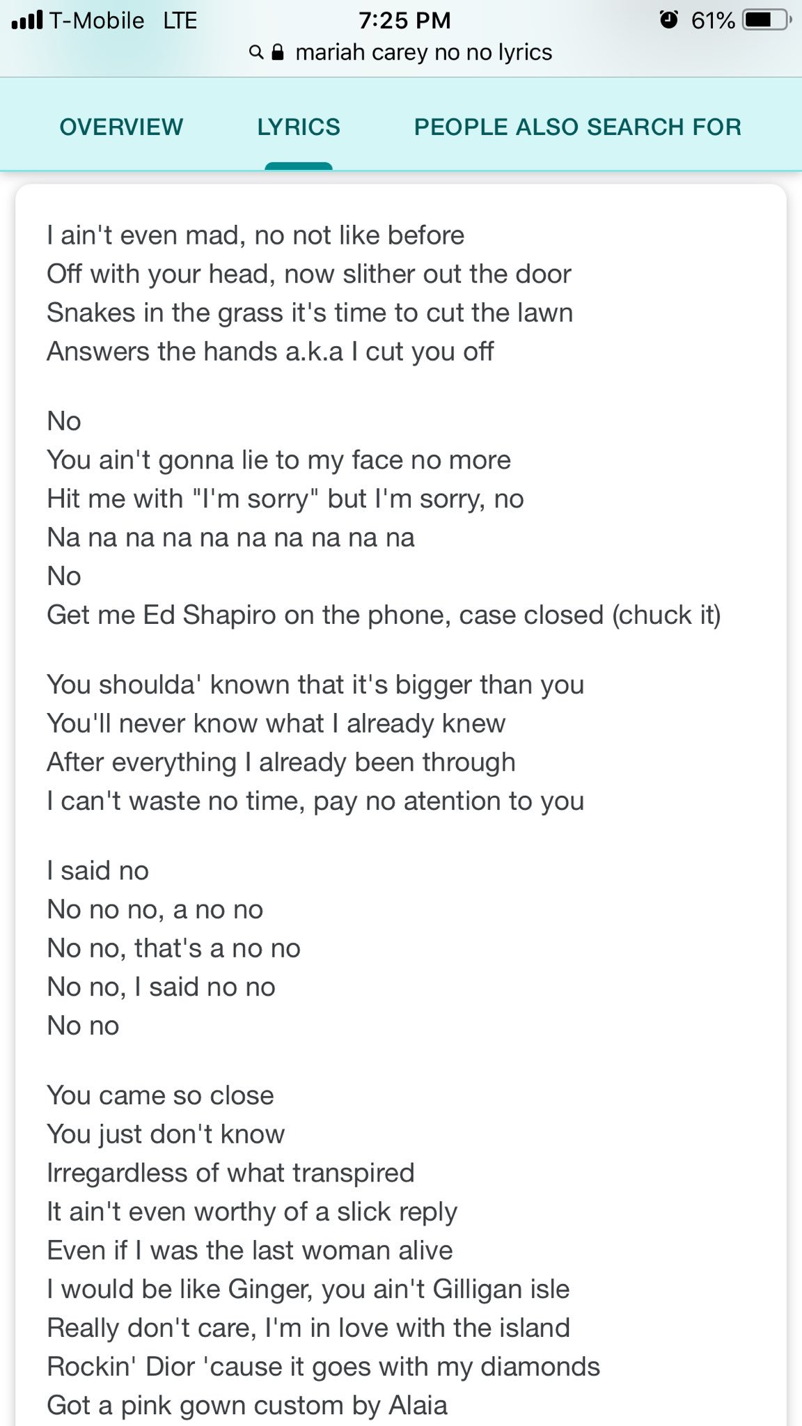 Over It on X: @inzane2112 @mariahgodly @ShannonSharpe Bull shit! Here are the song lyrics. cult45 are liars just like their grand wizard trump! I'm positive this song is about her ex-Nick Cannon!