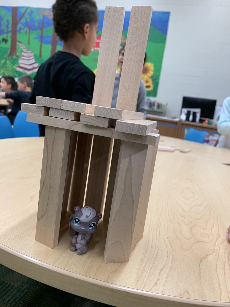 CELlibrary's tweet photo. How many ways can you build a house? Ks used Keva Planks today to build houses for Littlest Pet Shop animals #kevachallenge @celprincipal @SWRegional @KEVAplanks https://t.co/LnbY99mvdQ