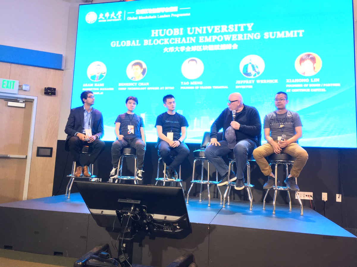 AnChainAI's tweet image. Aram Hami, AnChain.AI Marketing Manager, moderated a panel at the #Huobi Connect Conference at Draper University. The discussion was about STO, Blockchain Investment Trends, ETF, and Institutions. Blog coming soon!
#AnChainAI #Blockchain @HuobiGlobal @svinsight_