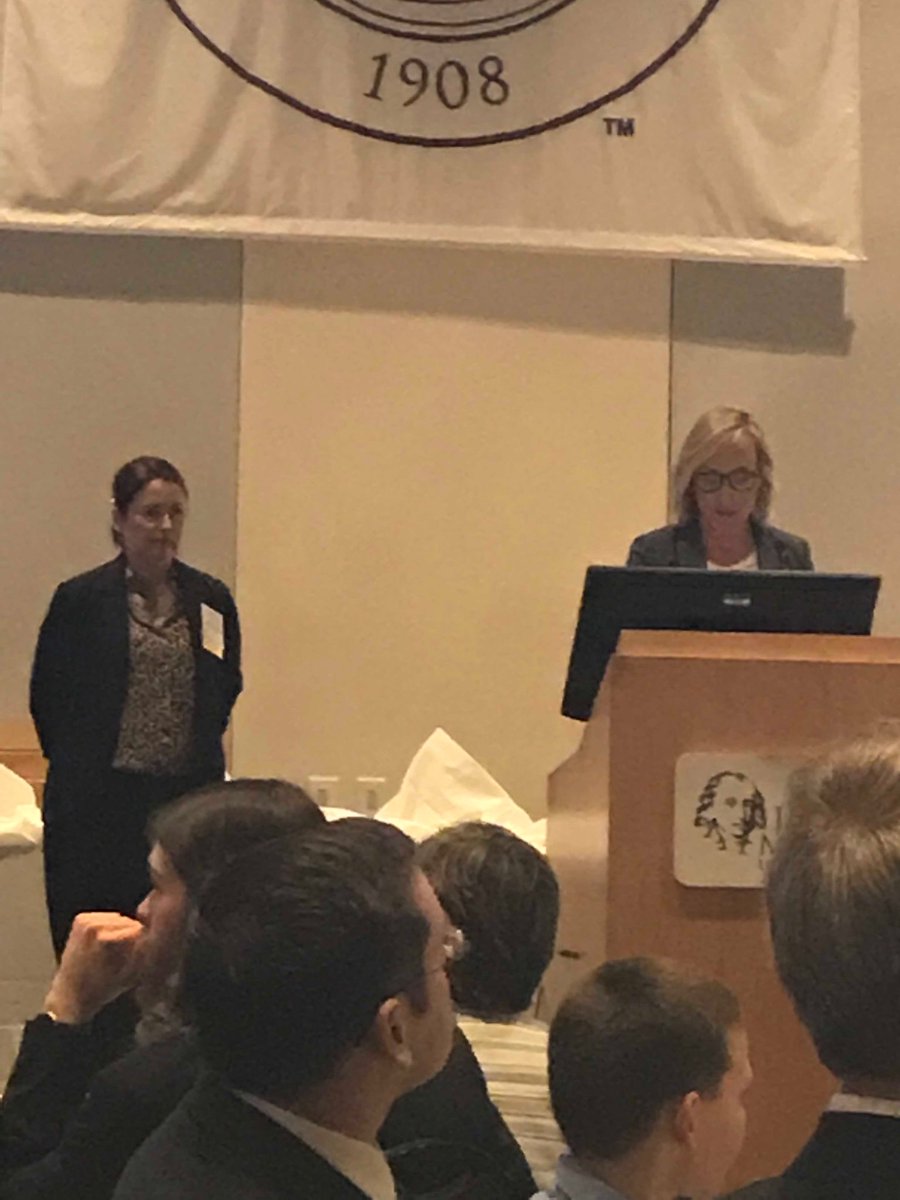JMUCSM's tweet photo. JMU STEM Director Kerry Cresawn and COE professor Michelle Estes presenting the SVTC K-12 award to BRCC technology camps! Congratulations! https://t.co/o8T7YadBIJ
