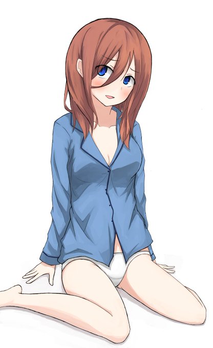 NacokaさんがTwitterに投稿した中野三玖(五等分の花嫁)のイラスト。