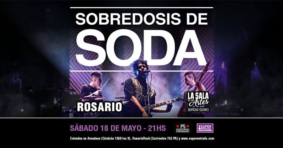 HacemosAlgo's tweet photo. Sábado 18 de Mayo -#SobredosisDeSoda presenta su show en #LaSalaDeLasArtes y nosotros regalamos entradas!! Para participar sólo tenes que seguirnos, comentar con quien te gustaría ir y hacer RT!!! #HacemosAlgo #Rosario #Rosarinos https://t.co/wmoC3Yy0tM