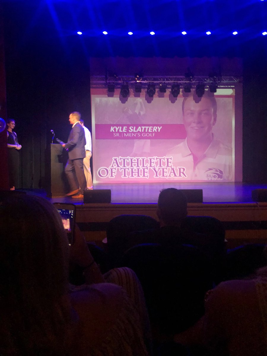 CoachDBrownSIUE's tweet photo. The Cougar Choice Award winner for SIUE Male Athlete of the Year is our own Kyle Slattery! https://t.co/NkRHw91per