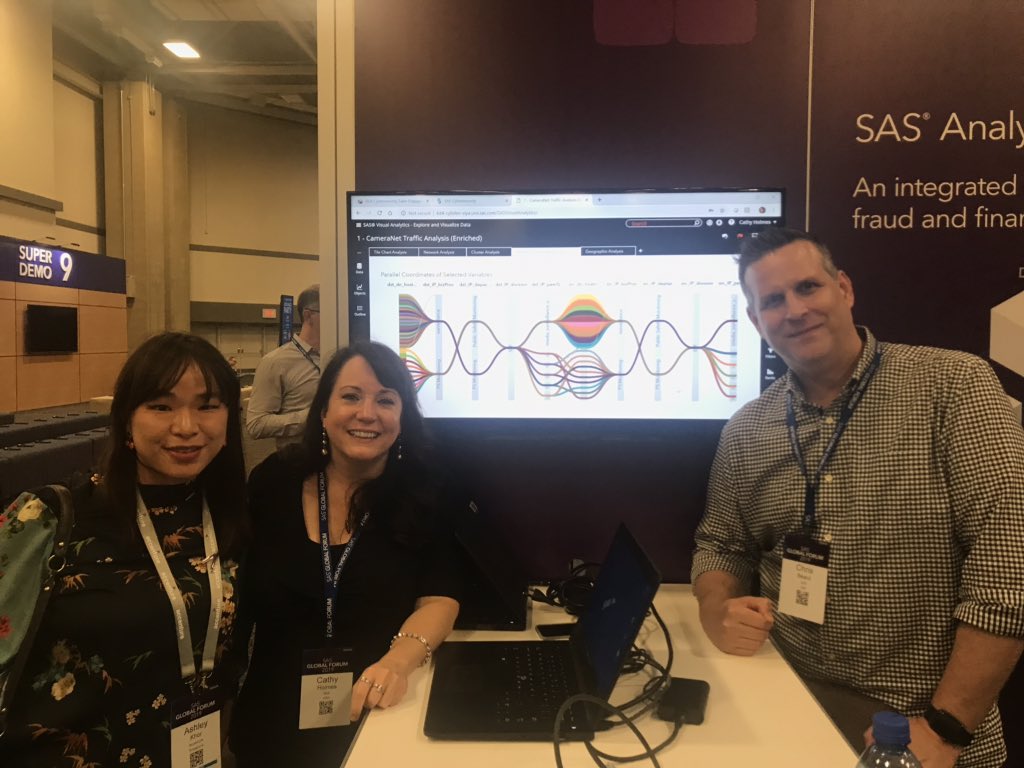 KhorAshley's tweet photo. With the @SASsoftware #cybersecurity team gearing up for our super demo on finding the smoking gun with speed to insight tomorrow at #SASGF19 https://t.co/E5dryN3imd