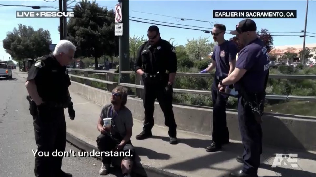 ZeroPark30's tweet photo. You can lead them to the ambulance, but you can’t always make them get in 🤷🏻♂️ #WellFineThen #LiveRescue @liverescuefans https://t.co/4ip8kwBM9c