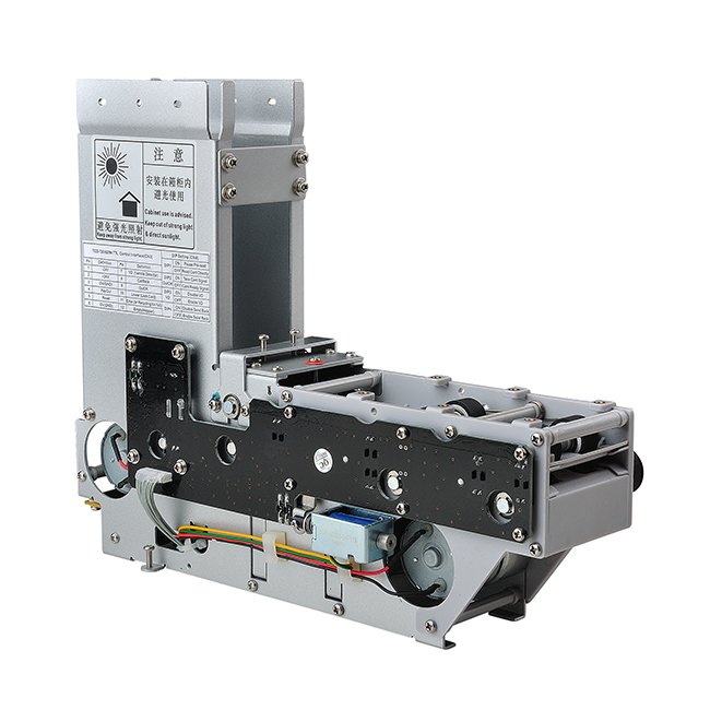 Card dispenser uses for card dispense . Parking lot,bus station, train station etc.  Supports I/O port and RS232 control.Use for 0.3mm~1.5mm thickness card.