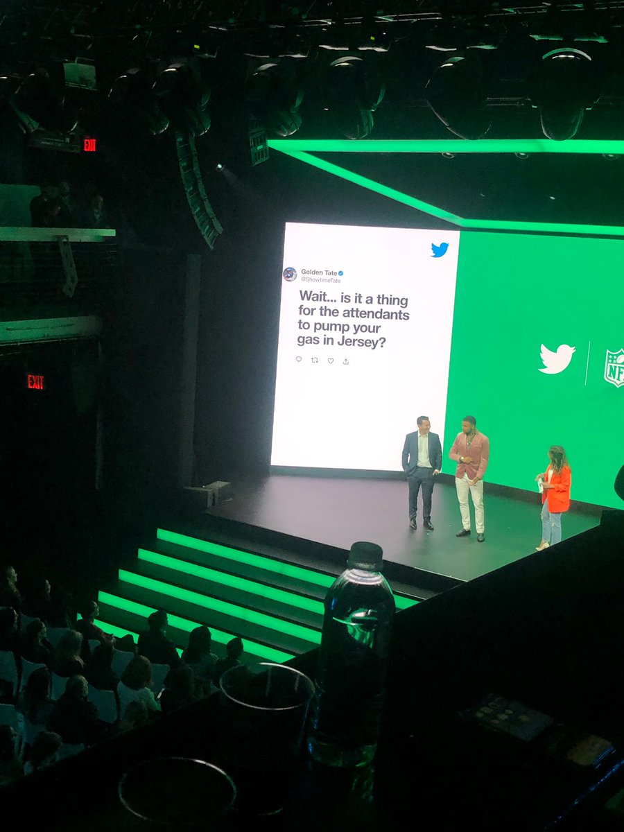 melfrank's tweet photo. No pumping gas in Jersey save it for the field @ShowtimeTate  #TwitterNewfront https://t.co/RnxKVdciDX