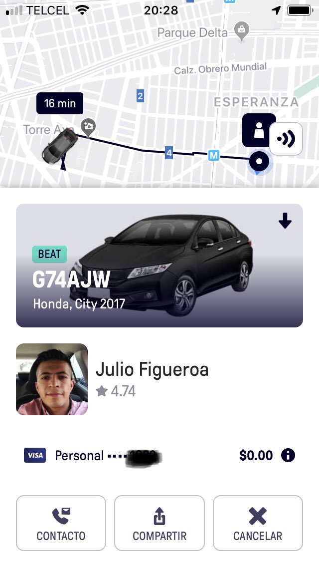Beat está re chafa mi primer viaje y no llego el conductor que porque no tenía tiempo 🤦🏻‍♂️