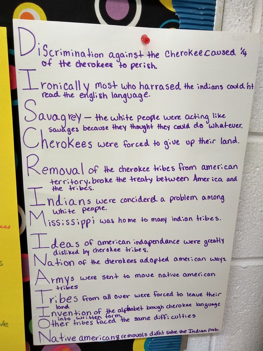 Kelley Mariano 7th Graders Created Acrostic Poems About The Trail Of Tears First They Chose An Enduring Issue Then They Found Words That Start With Each Of The Letters And