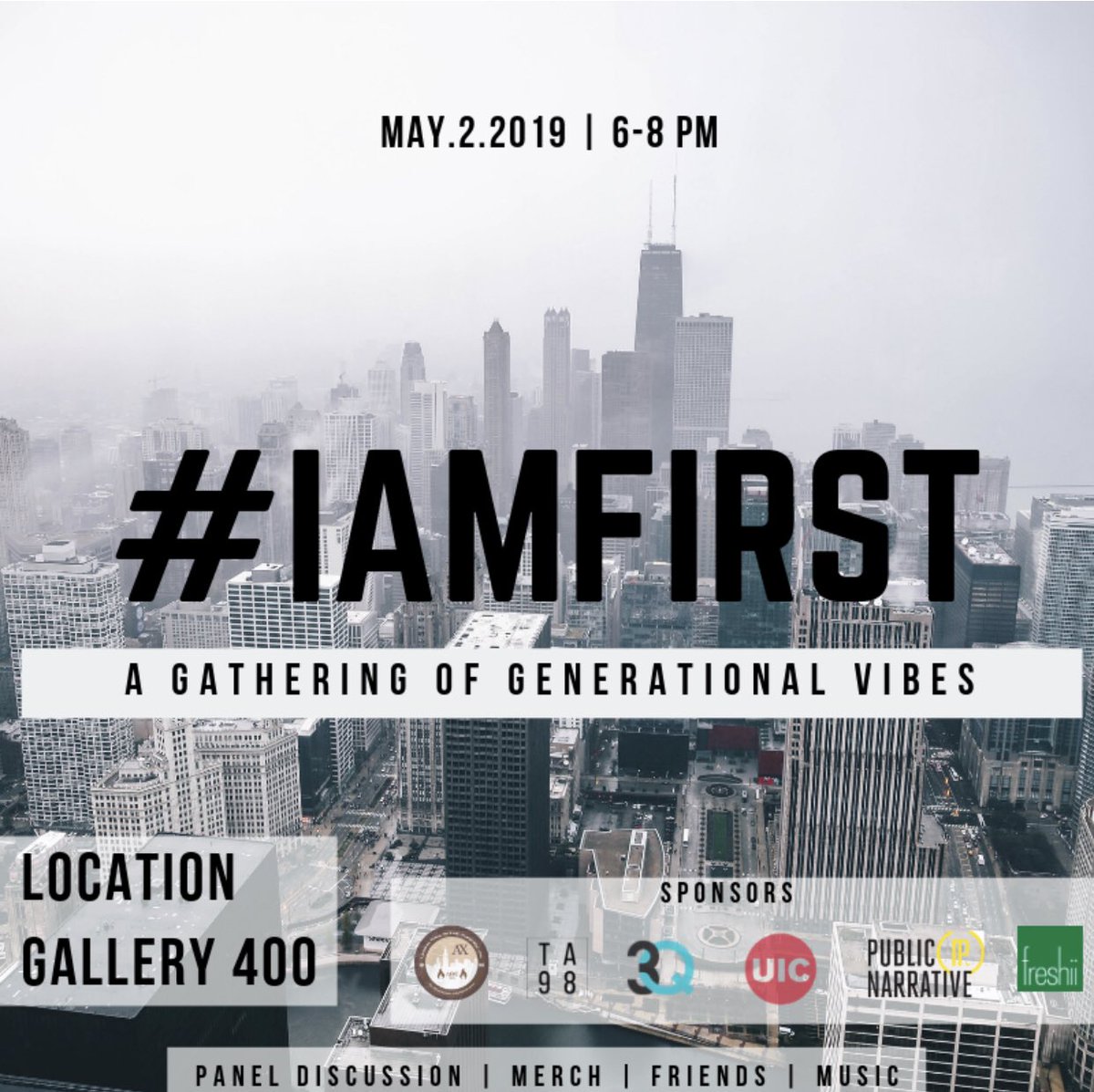 PublicNarrative's tweet image. #IAMFIRST is an event that brings together local young creatives, influencers, entrepreneurs, and leaders between the ages of 18-30 from across the city and suburbs to share their journeys and connect. 
Register &amp;gt;&amp;gt;&amp;gt; bit.ly/2IZ9WYO.
#wearethepublicnarrative