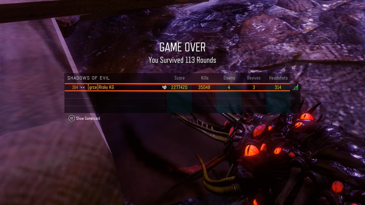KrypticRisky's tweet image. TBT That one time i got to round 113 on Shadows of Evil! Took 8 hours. #BO3 #Shadowsofevil #KrypticClan
