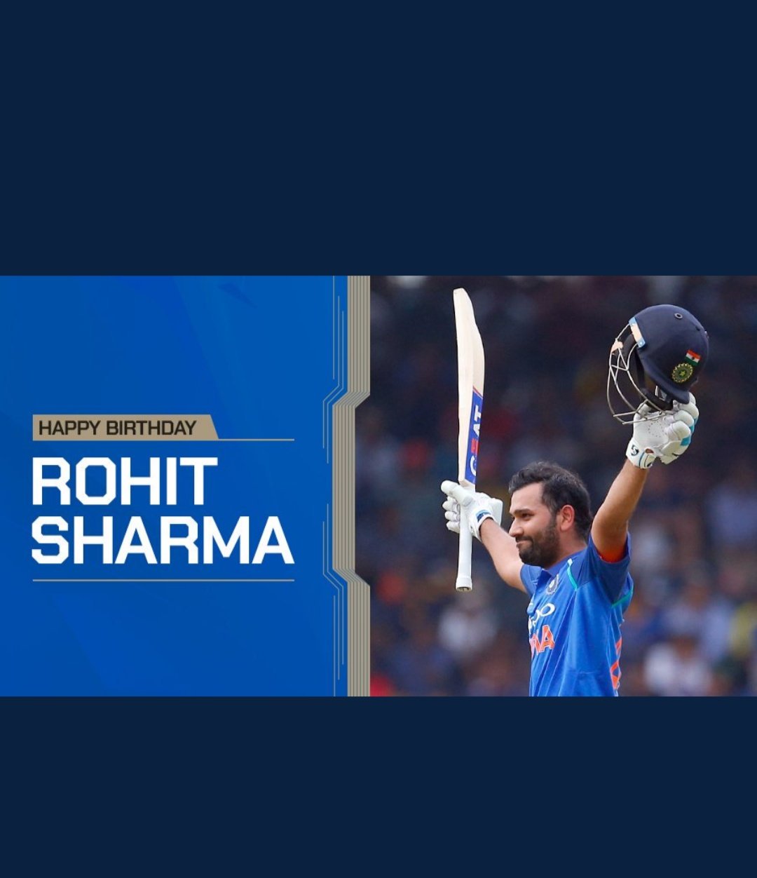 Happy birthday Rohit Sharma...sir
Hitman of India 