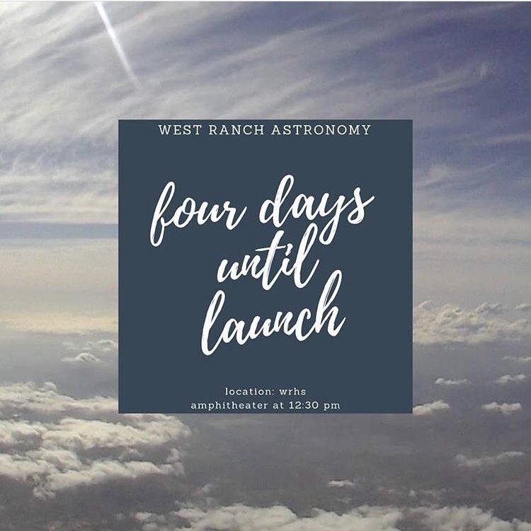 WestRanchAstro's tweet photo. Our Weather Balloon Launch is THIS THURSDAY! Make sure to come on out to see the much anticipated lift-off #WRHAB2019 #wrpride #stratostar0238 #astronomy #HAB https://t.co/TXHTcFGO8G