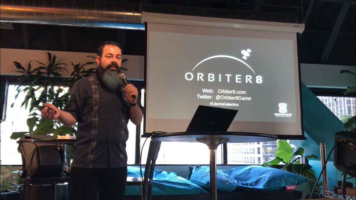 DrJigsaww's tweet photo. @zaskoda giving a talk about #orbiter8 at #seattleblockchain #partavate https://t.co/pChrPVKk6x