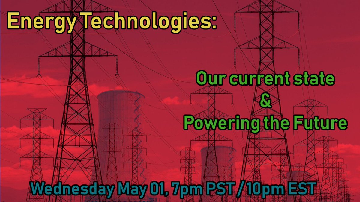 This Wed we are joined by <a href="/KarlAlexPauls/">Karl Alex Pauls ⚛️</a> to discuss the current state of the world's energy production, and explore the possibilities of our future when current sources run dry. Join us Wednesday May 1st at 7pm PST / 10pm EST in <a href="/VRChat/">VRChat</a>