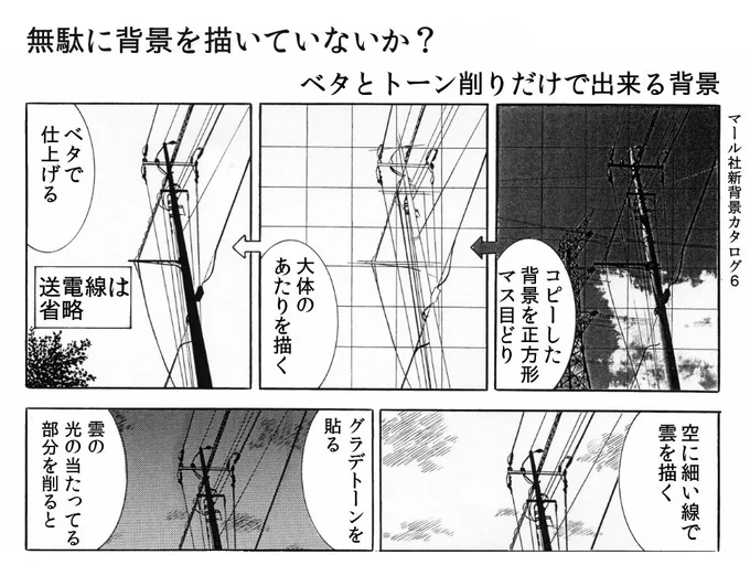 漫画背景作画の時間と手間の削減の工夫

ベタとマス目どりを駆使する 