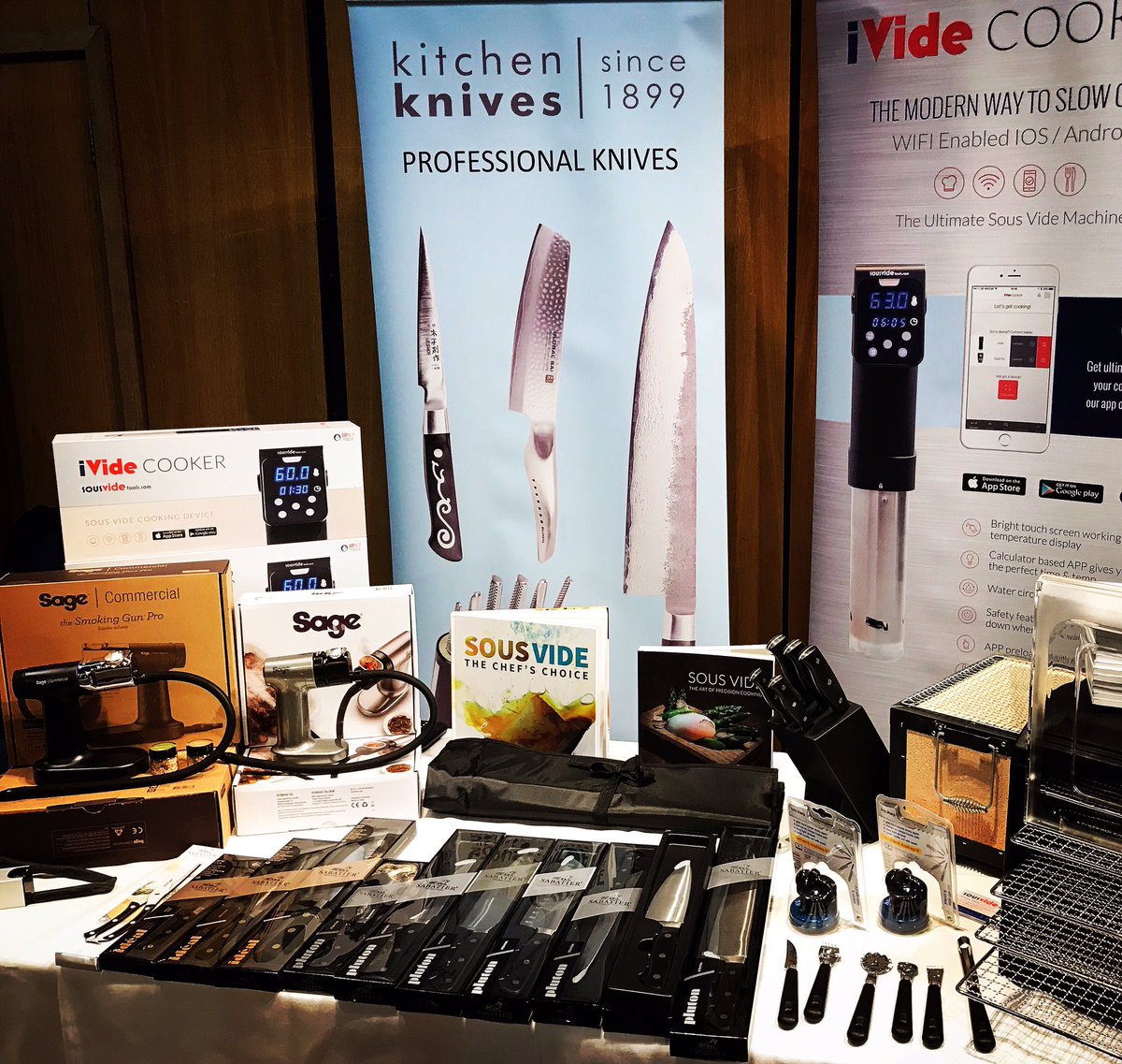 Great to be part of <a href="/NectaChef/">NECTA Hospitality</a> once again. All set up and equipment/knives already being snapped up by students &amp; professional chefs alike. We have some amazing deals just while the event is on so come and say hi. Looking forward to <a href="/NectaFutureChef/">NECTA Future Chef</a> later.