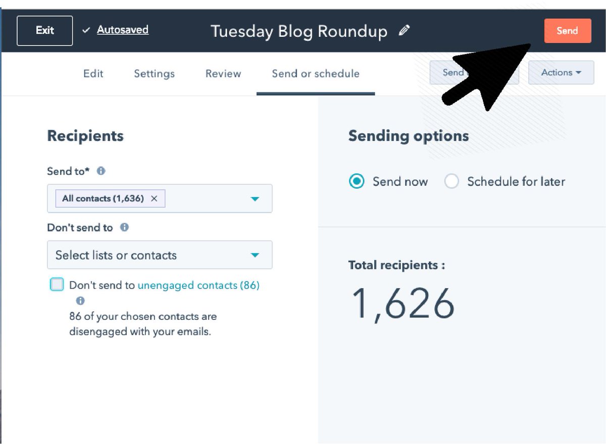 Time to send that email! According to Wordsteam, marketers who send emails on Tuesday receive the best open rates. Get sending!
