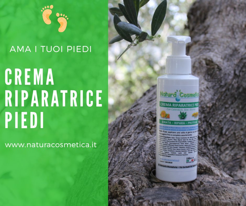 GCMonteforte's tweet photo. Piedi secchi? Talloni screpolati? 
La soluzione viene dalla natura!

NATURACOSMETICA CREMA RIPARATRICE PIEDI

Indicata per piedi secchi, disidratati e infiammati
È un cosmetico innovativo, a base naturale, appositamente studiato per la cura della pelle dei piedi. https://t.co/z4tQC6364z