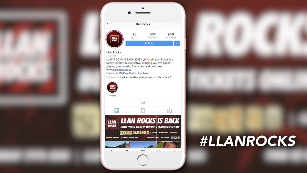 Following us on #Instagram??

The #LlanRocks festival is only a few months away... get your tickets quick 🎫🍻 llanrocks.co.uk