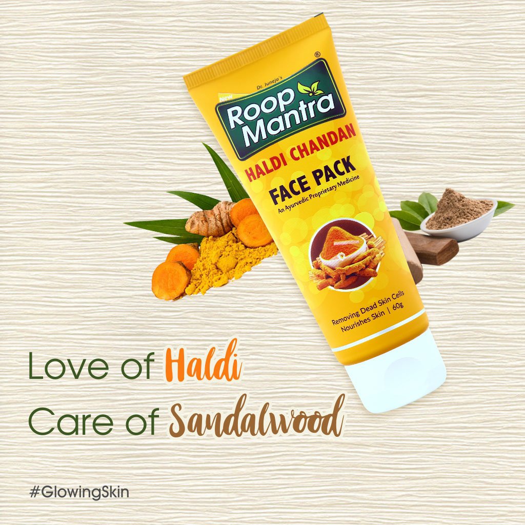 Roopmantra's tweet photo. #RoopMantra #HaldiChandan #FacePack won’t let your skin suffer from dullness anymore! Use the face pack twice or thrice a week and flaunt a healthy looking skin.

✔️✔️ Buy One Here : https://t.co/ctMYlQ4pQB https://t.co/q2rlES6Wed