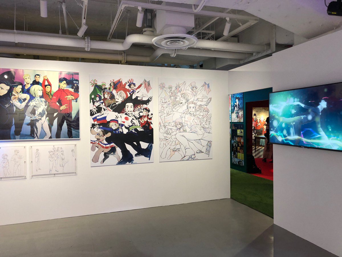 MAPPA_Info's tweet image. 【NEW✨MAPPA SHOW CASE GWここが見どころ @yurionice_PR 】
ユーリからは国別対抗戦の絵と原画及びカレンダー版権の原画等が公開⛸
等身大フィギュアが背負う大スクリーンのOPも必見👀是非お越しください☃️
#ユーリ
