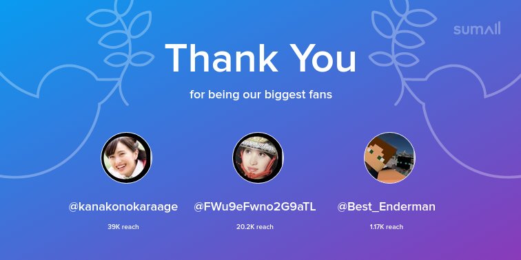 PDark177's tweet photo. Our biggest fans this week: @kanakonokaraage, @FWu9eFwno2G9aTL, @Best_Enderman. Thank you! via https://t.co/ttuZy41t3R https://t.co/uM57QcRNic