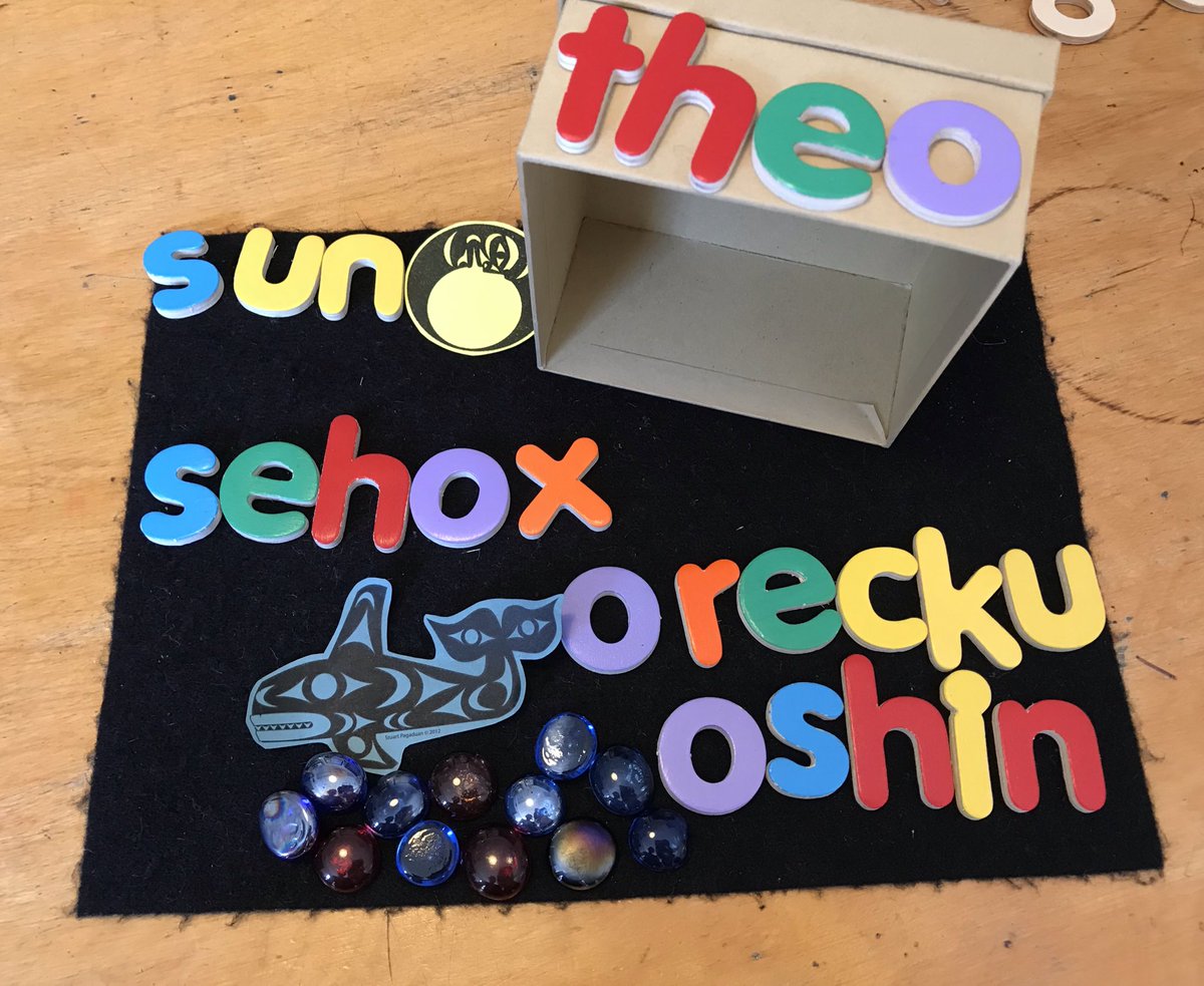 PineKinderWood's tweet photo. Playing with indigenous story boxes and letters this morning for our soft start. What ideas do the materials in your box make you think about? How can you use them to tell a story? How can the letters help you tell it? #sd37 https://t.co/3hxVFURi9x