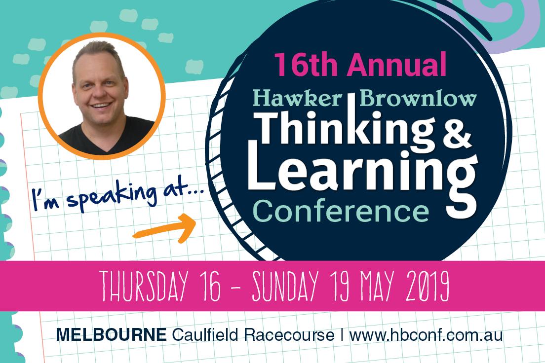 I'm looking forward to working with my colleagues @HawkerBrownlow 16th Thinking and Learning Conference.  Always such a privilege!  My passion for PLCs, Coaching & Teachers as Architects will be shared...Hope to see you there! #plcatwork #cognitivecoaching #HBConfVIC