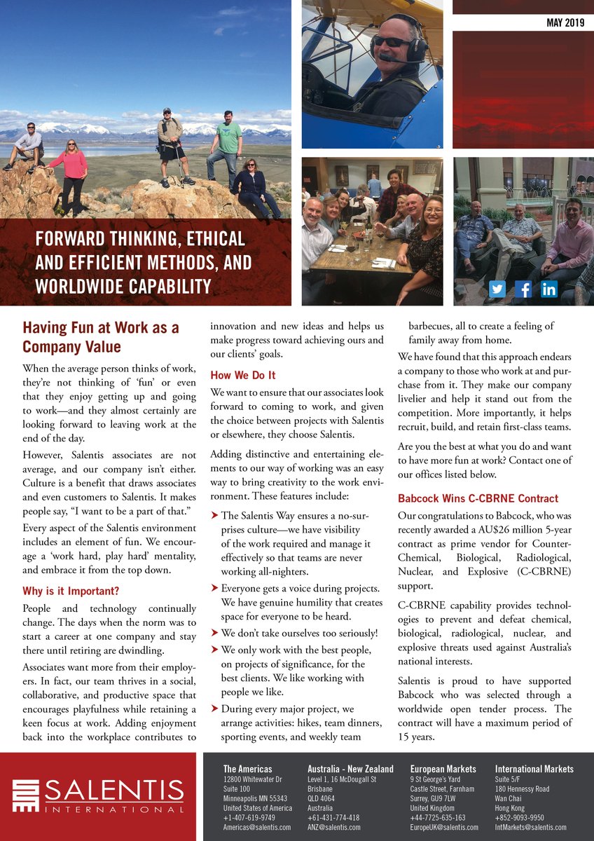 Salentis's tweet photo. Hello!

In this month's newsletter we discuss having fun at work as a company value. Check it out!

Best regards,

The Salentis Team https://t.co/sDS3fUBmQe