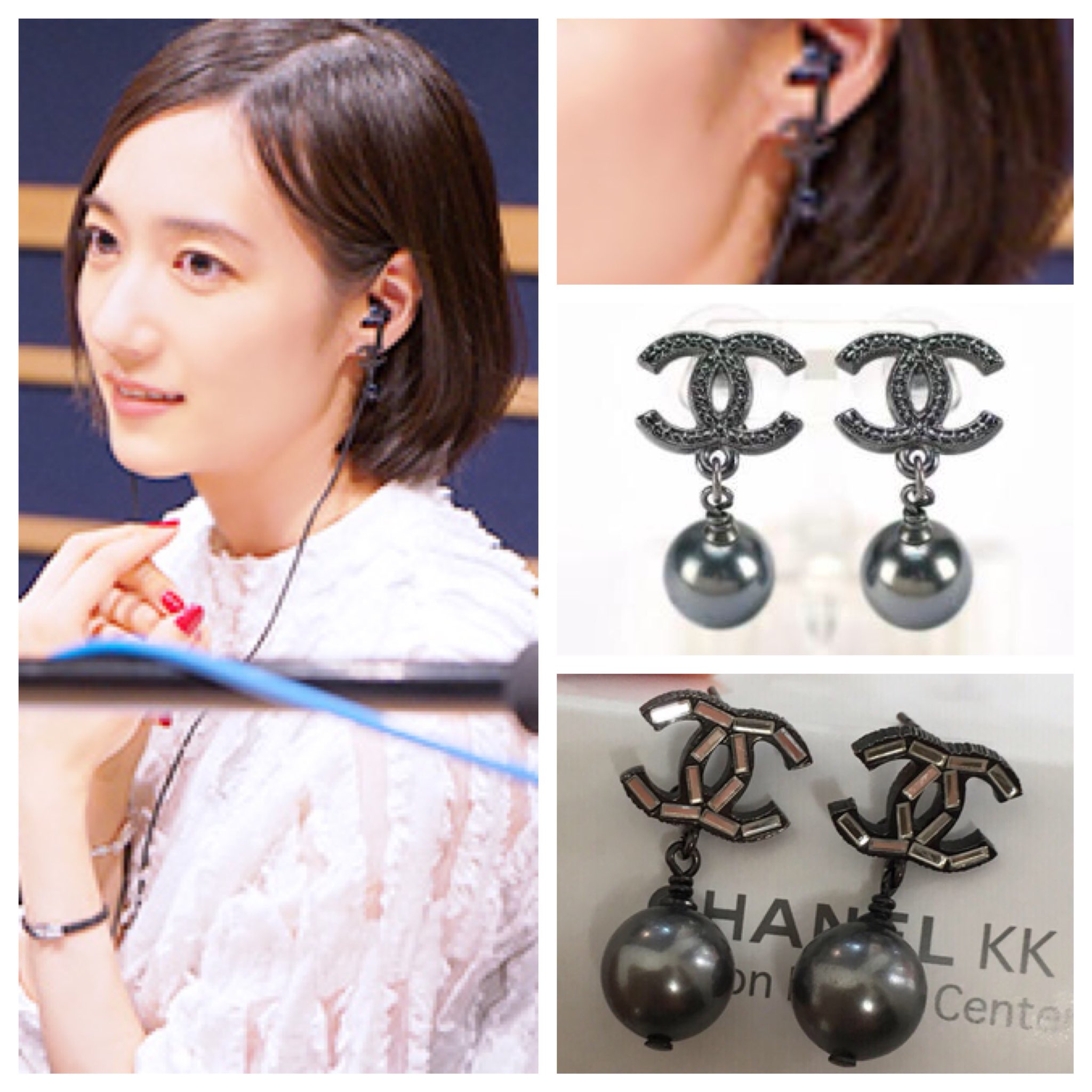 ショップ活動 - 【CHANEL】パヴェ&レース&パール ピアス - 激安品